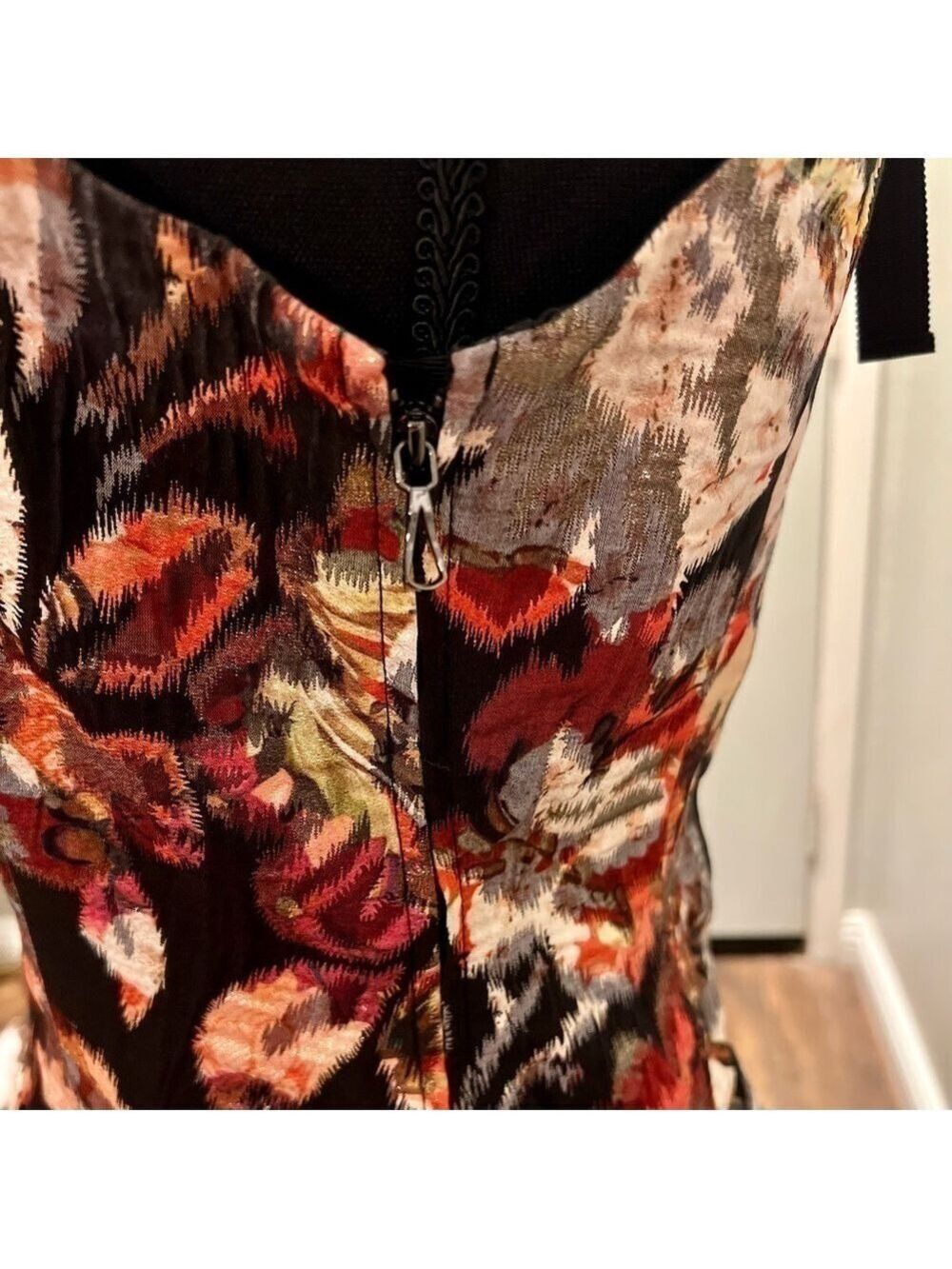 ANTHROPOLOGIE LEIFSDOTTIR metallic brocade dress. Size 4 - Picture 6 of 9